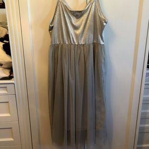 TOPSHOP Silver Dress